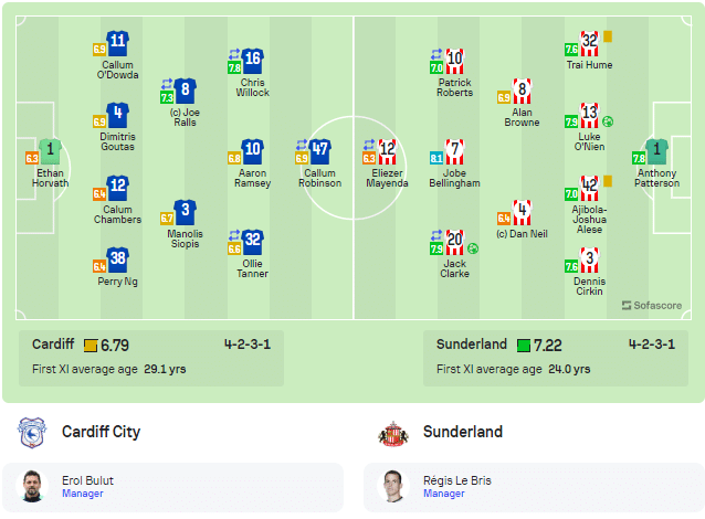 
Cardiff City vs Sunderland